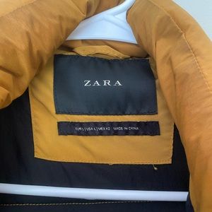 Zara winter coat gold/yellow